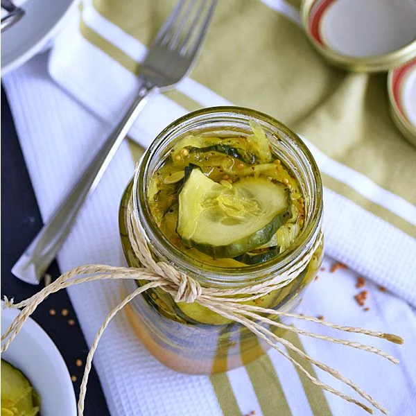 Homemade Bread and Butter Pickles | by Life Tastes Good are easy to make, fresh, and the perfect accompaniment to your favorite sandwich. #SundaySupper