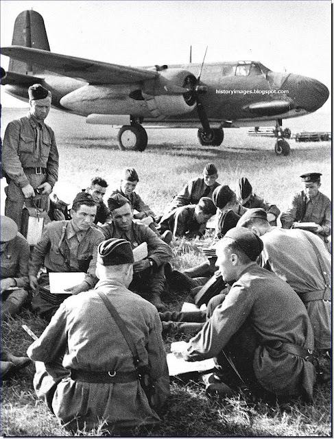 Soviet crew  American Boston A 20 bomber  North Caucasus