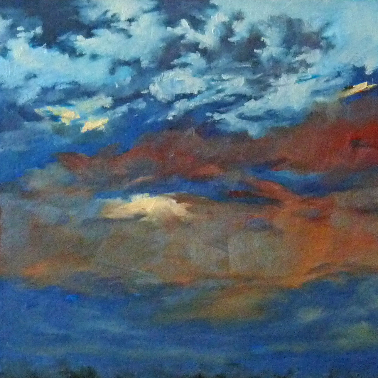 Sharman Owings, A Painting A Day....or almost "Sky7" oil on oil
