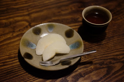 鳥取の郷土料理　たくみ割烹店　デザートは梨