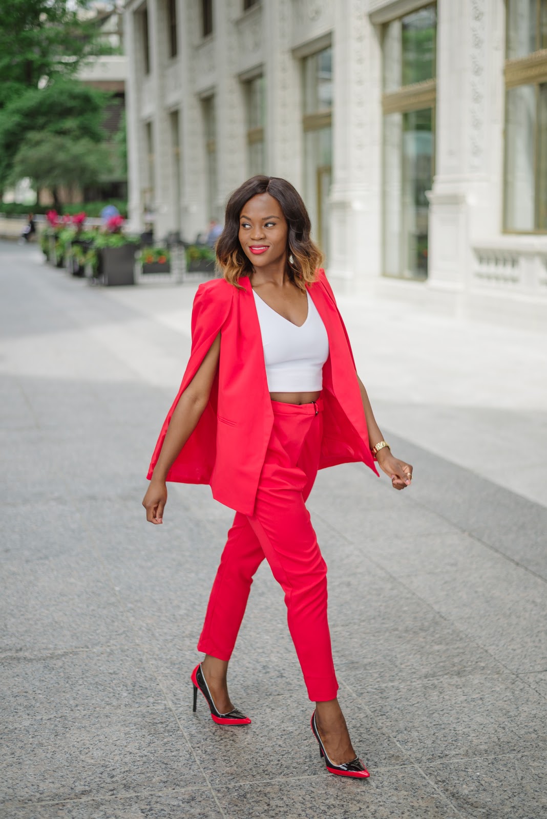 Caped in Red|| Red pant suit - Cranberry Tantrums