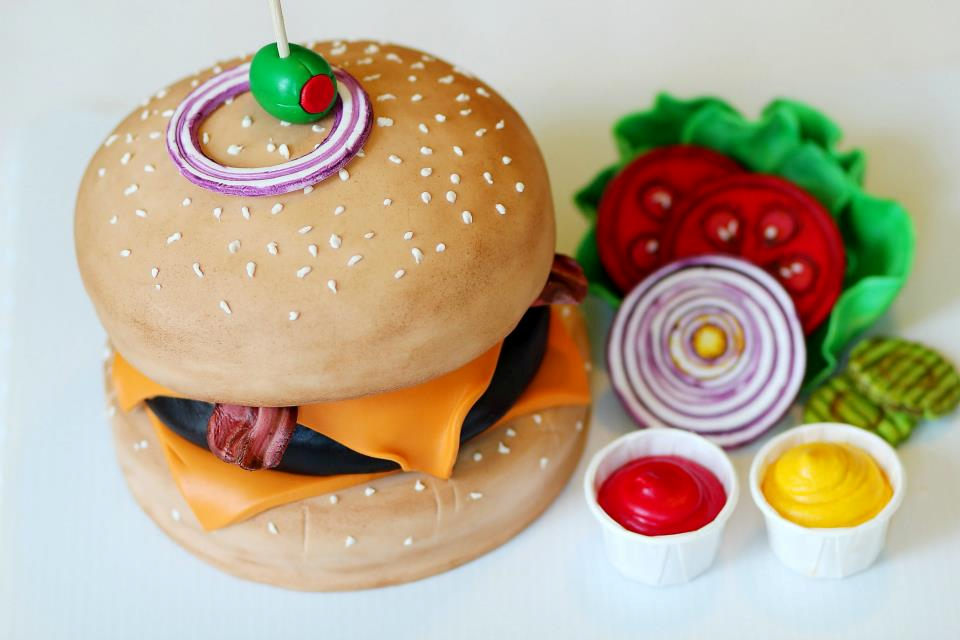 MAN BAKES CAKE Cheeseburger In Paradise.