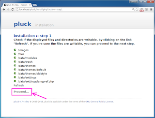 Install Pluck PHP CMS on windows XAMPP tutorial 11