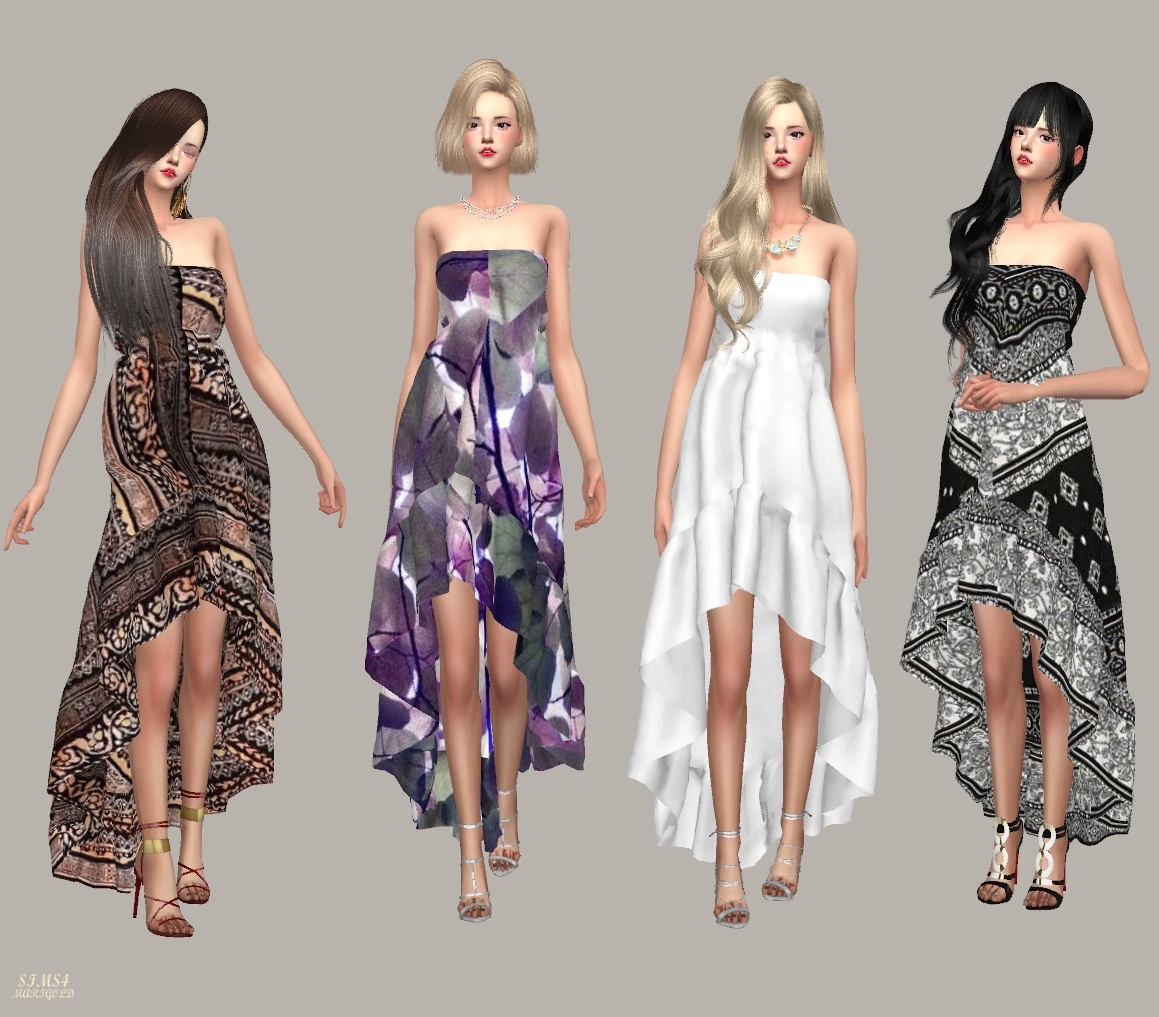 Ts4ccstelbel Sims 4 Dresses Sims 4 Clothing Bandeau Dress - Vrogue