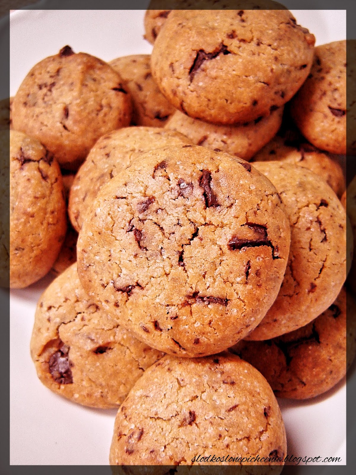 Ciastka z kajmakiem i czekoladą Słodkosłone pichcenie