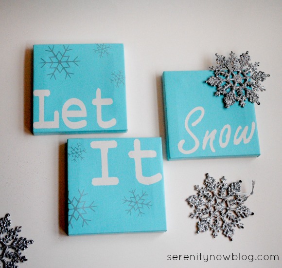 Mini Snowflake Canvases (Silhouette Project) from Serenity Now
