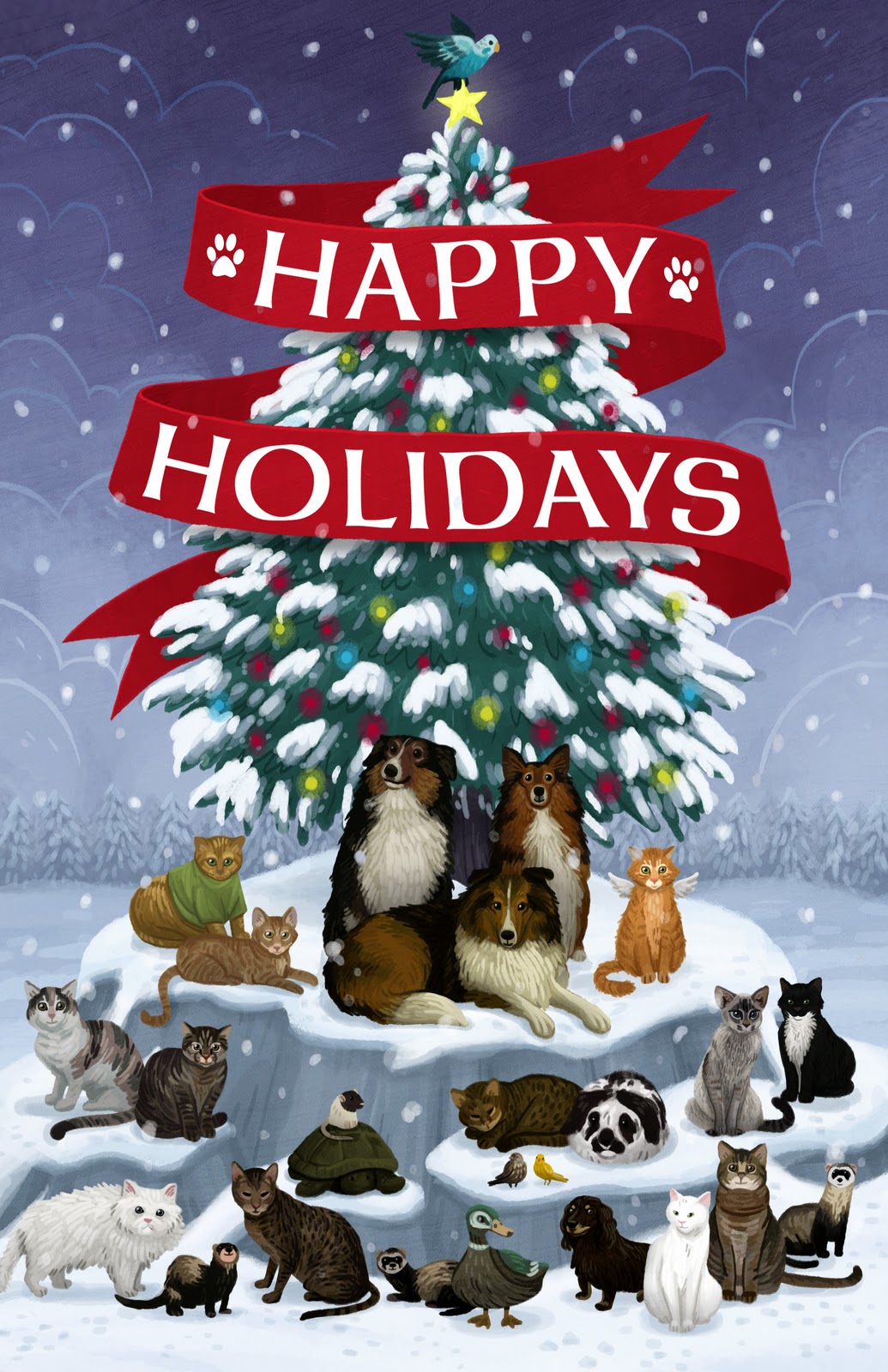 The Art of M. S. Corley: Holiday Vet Card 2010