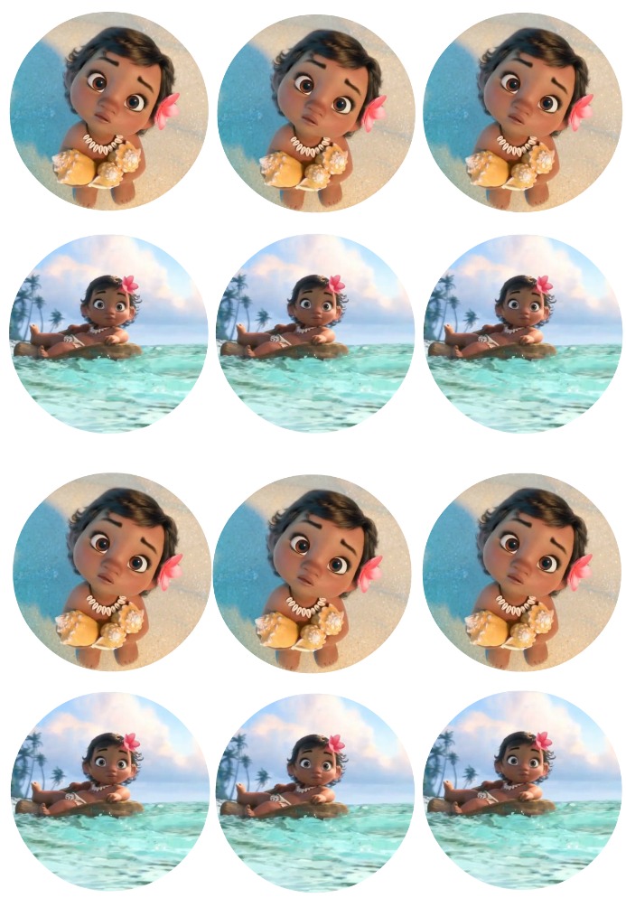 Musings of an Average Mom Free Printable Moana Cupcake Toppers