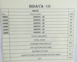 Hansa Hidya vol 10 Cotton dress Material