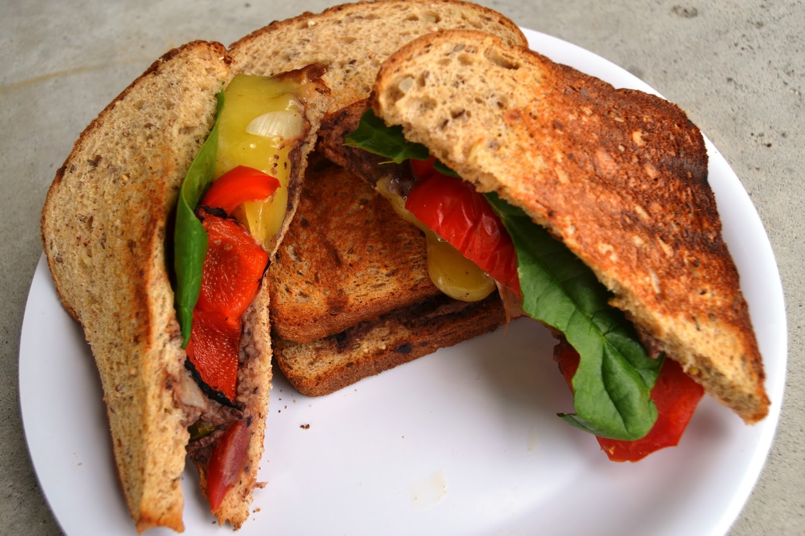 Grilled Vegetable Sandwich with Black Bean Hummus The Nutritionist