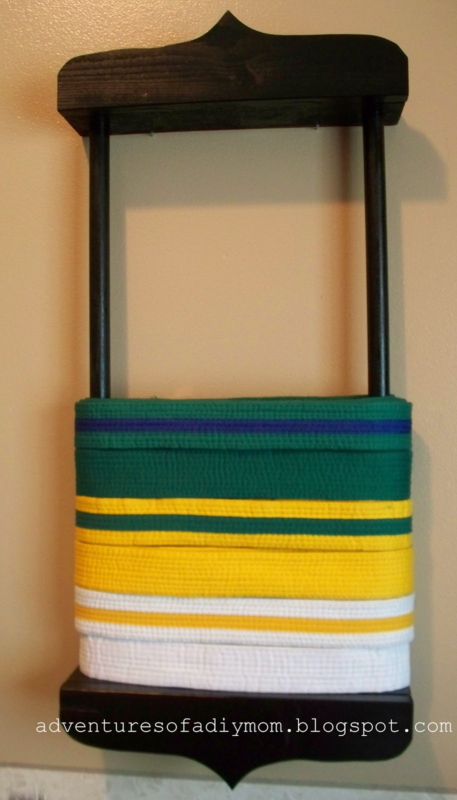 How to Build a Karate Belt Holder Adventures of a DIY Mom