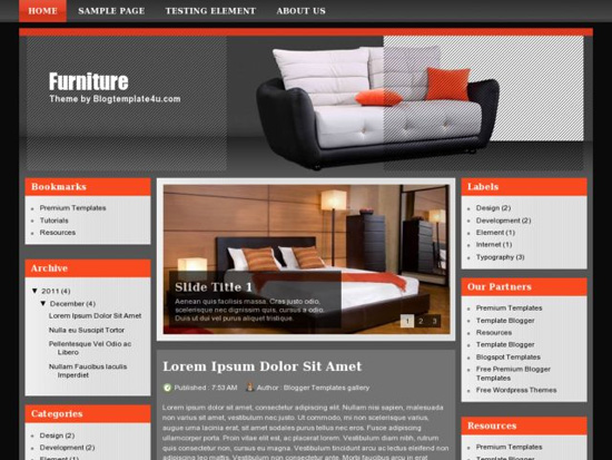 Furniture Blogger Template