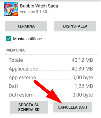 come cancellare i giochi scaricati da play store