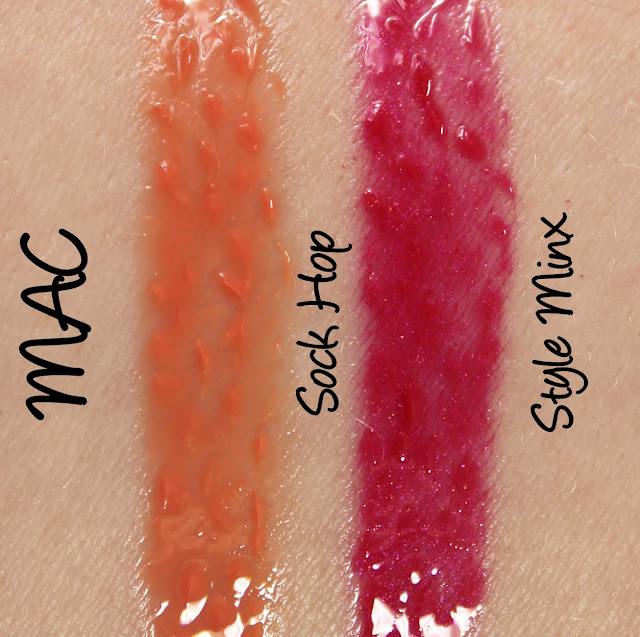 MAC Monday: Heatherette - Sock Hop and Style Minx Lipglass Swatches & Review