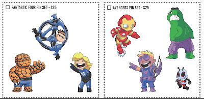 New York Comic Con 2018 Exclusive Skottie Young Marvel Character Pin Series
