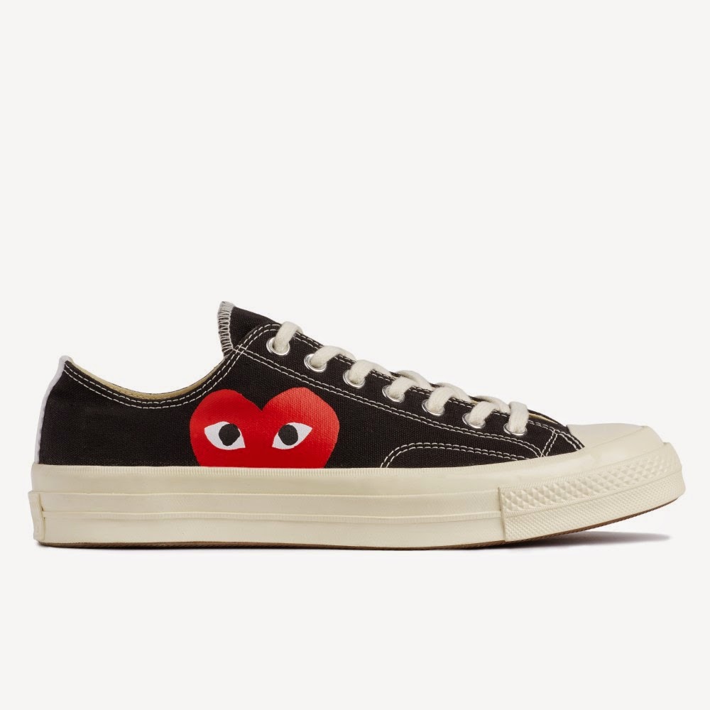 comme de garcons converse polka dot