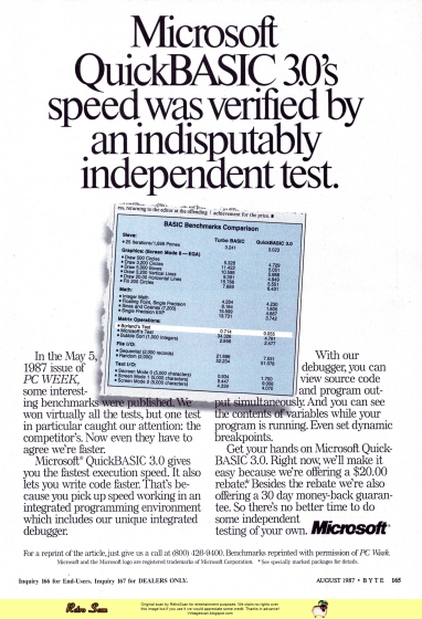 Rétro Scan: MS QuickBASIC 3.0 (1987)