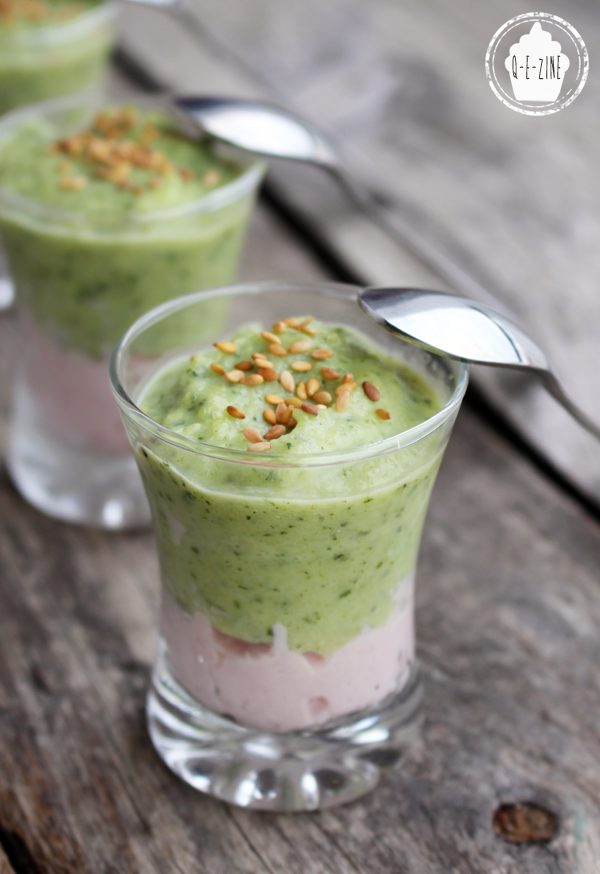 Qezine Verrines courgette et jambon blanc