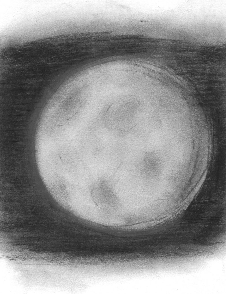 Charcoal Drawings Moon Charcoal Drawings