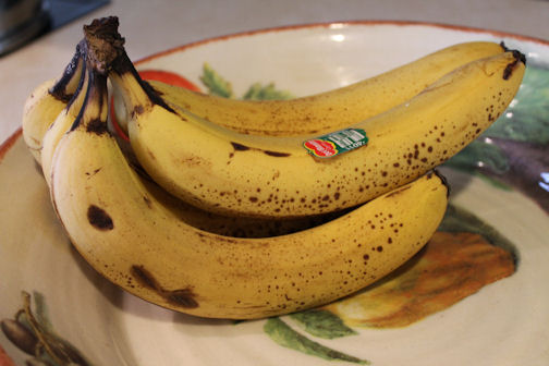 Use bananas that are getting a bit too ripe for your taste to make banana bread. You can also freeze those ripe bananas by removing the skin and wrapping each banana individually in plastic wrap. Thaw them and use them in this recipe. Ripe bananas are perfect for banana bread