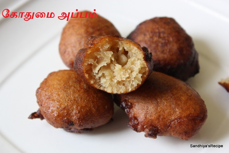 Sandhiya's Cookbook Wheat Flour Appam Appam Recipe Karthigai