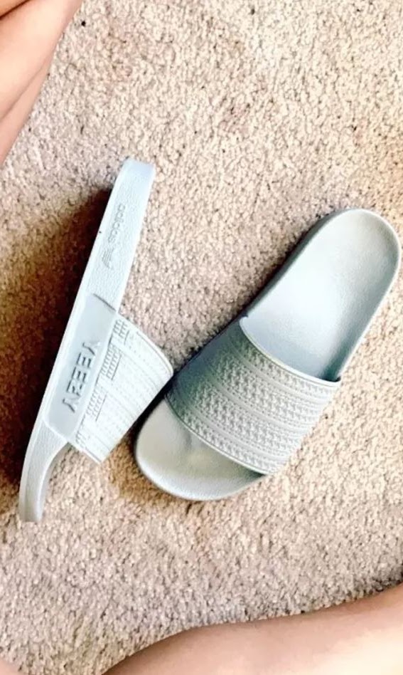 Adidas Yeezy Slides Bone Resin and Earth Brown Sneaker.