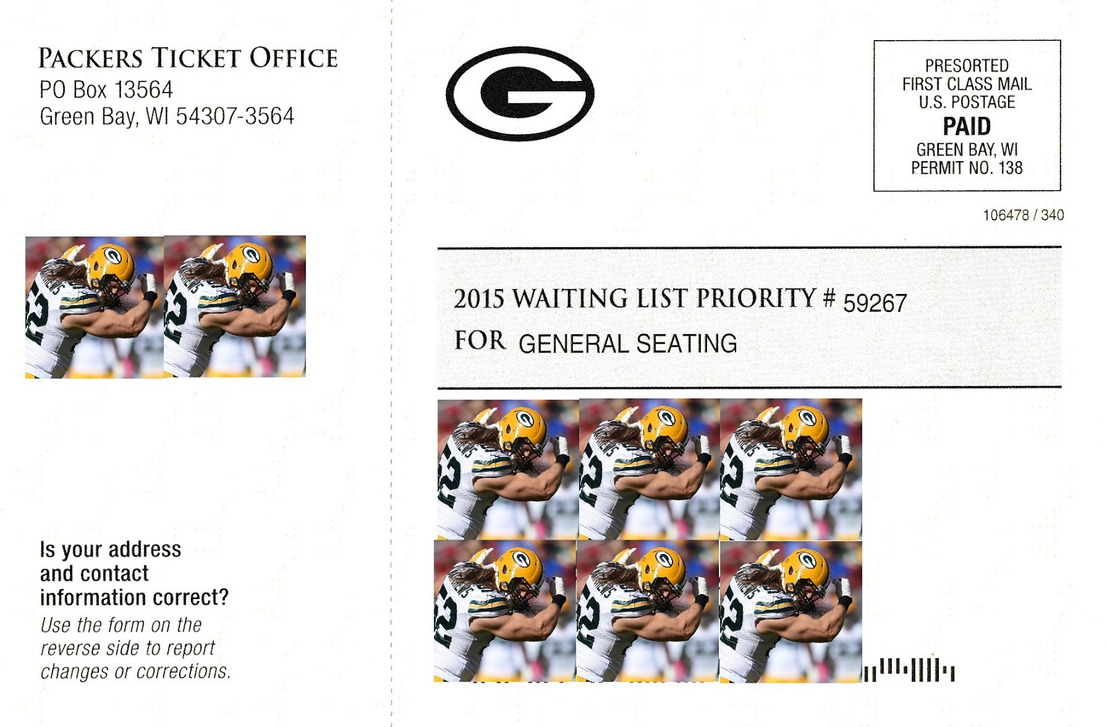 My Packer Season Ticket Update Is Here [2015 Edition]