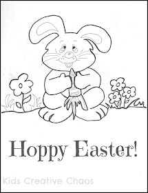 Easter Bunny Coloring Page Printable for kids