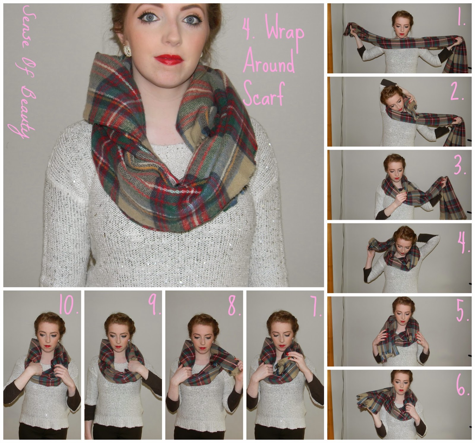 Sense Of Beauty: 4 Different Techniques Of Wearing A Blanket Scarf ...