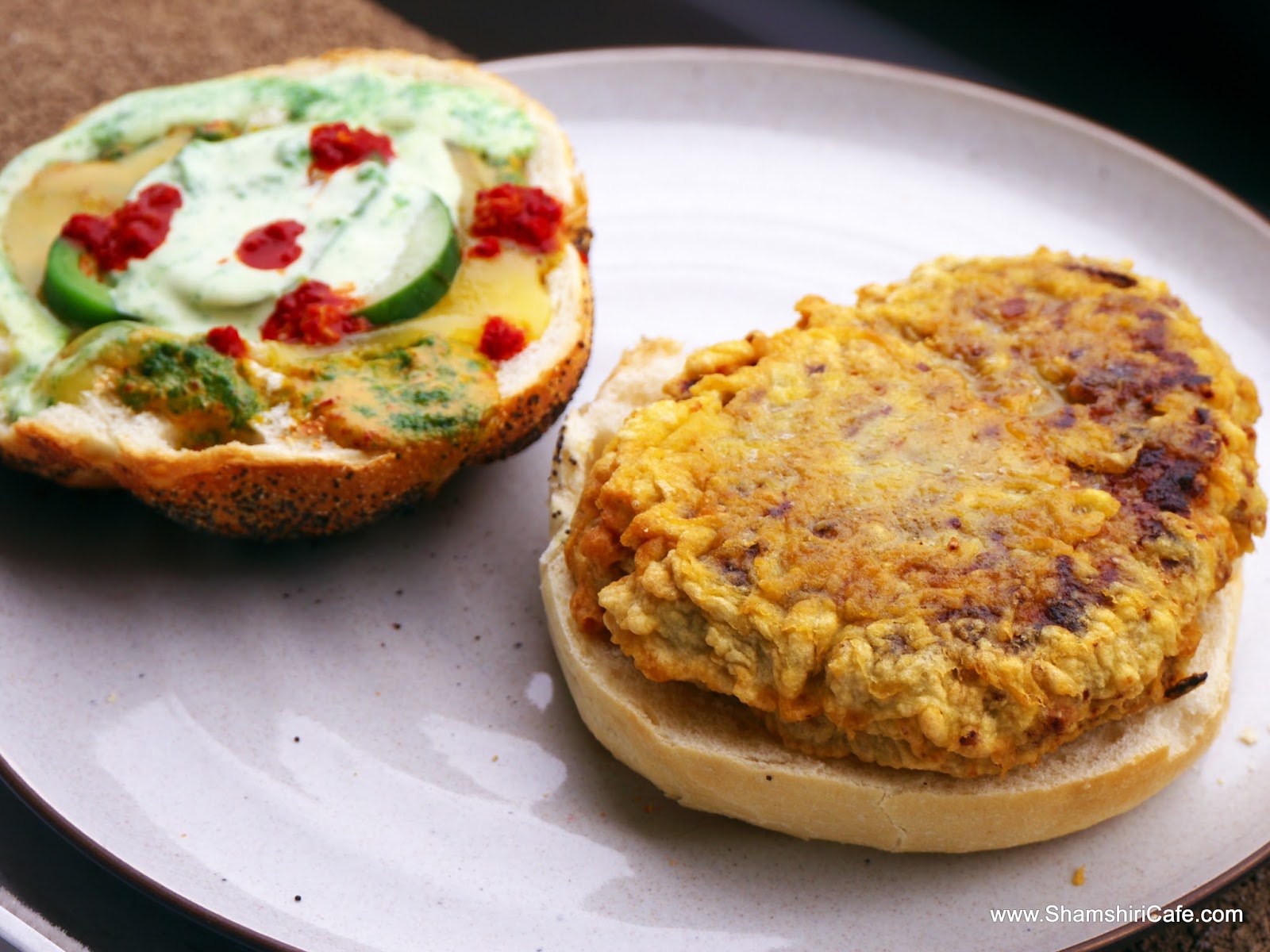 Tempura fried burger