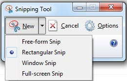 type of snipping tool snipping tool