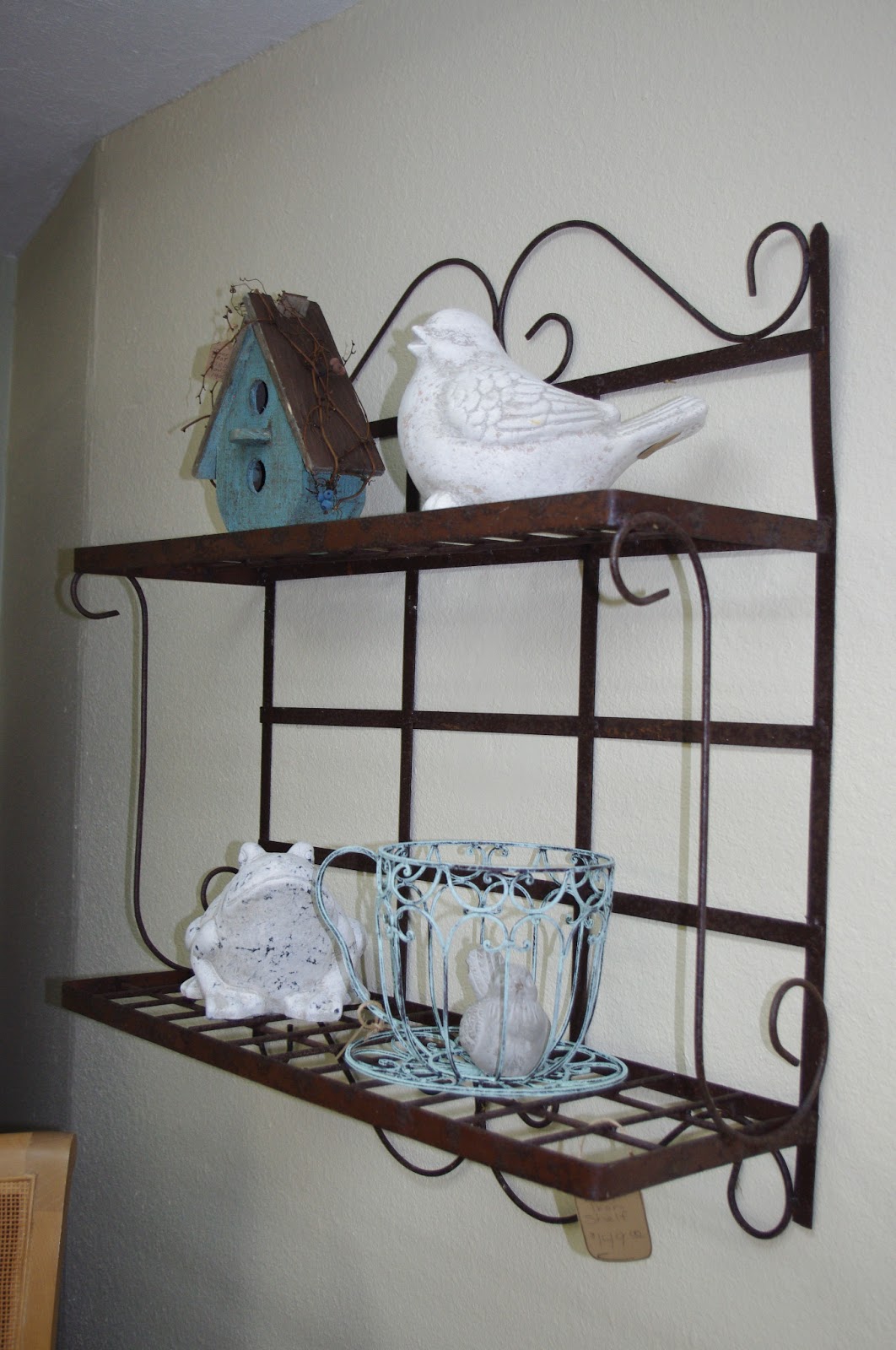 Coastal Chic Boutique Wrought Iron Hanging Shelf SOLD