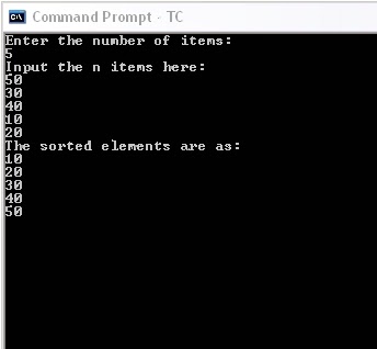 Selection Sorting Algorithm in C Language