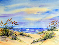 beach calm watercolor painting scene winter seas martha skies paintings watercolour warm landscape seascape sold nice kisling fine