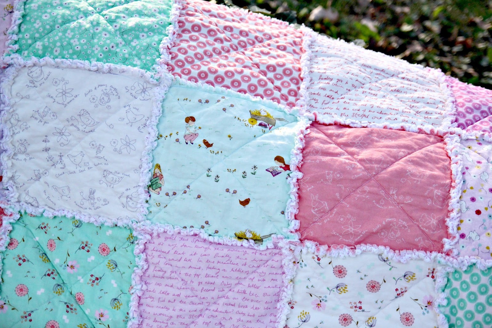 Some Bunny Loves You Easy Rag Quilt Tutorial The Cottage Mama