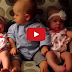 Adorably confused baby meets twins very first time