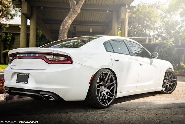 2015 Dodge Charger with 22 Inch BD-3’s in Matte Graphite - Blaque Diamond Wheels