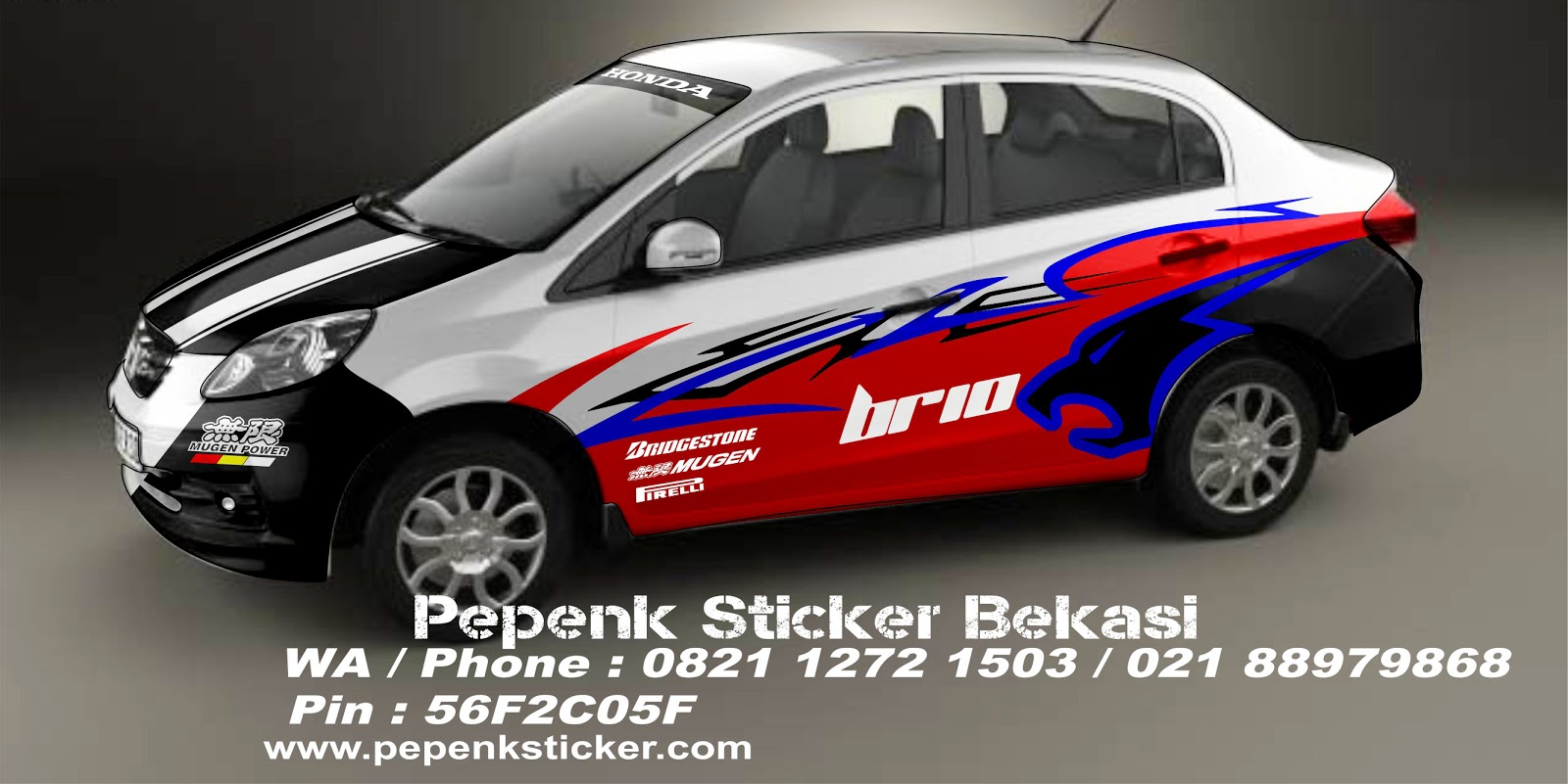 Hot Topic Cutting Sticker Brio Abu Abu Stiker Mobil - Stiker Mobil