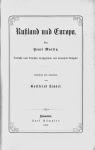 Martin, Henri: Rußland und Europa. Hannover 1869