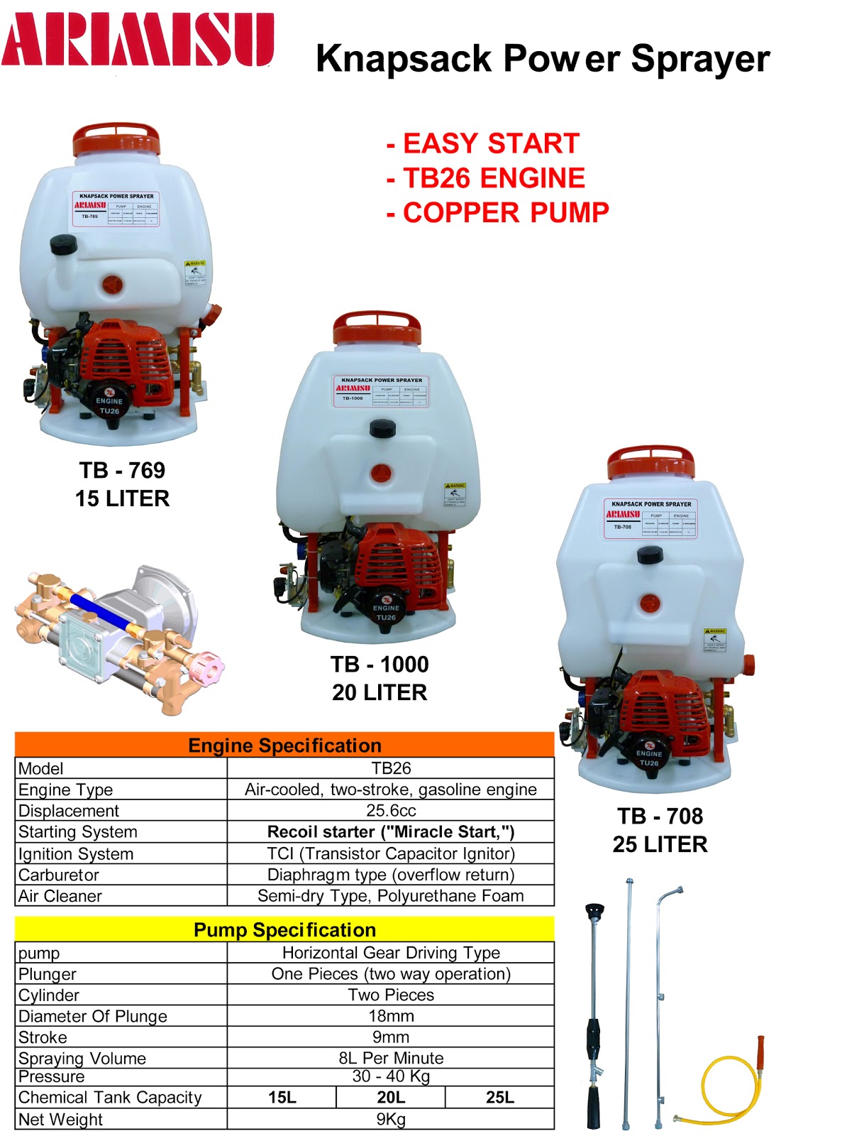 DS MACHINERY SERVICE AND TRADING Knapsack Sprayer Arimisu