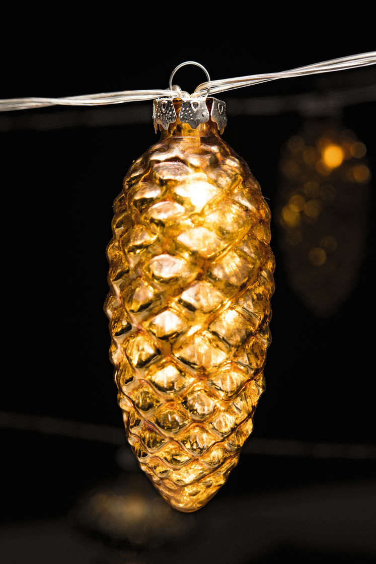 . Mercury Glass Vintage Pinecone Lights