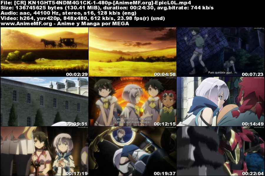 Vista previa de Knight's and Magic 01 Ligero Sub Español MEGA