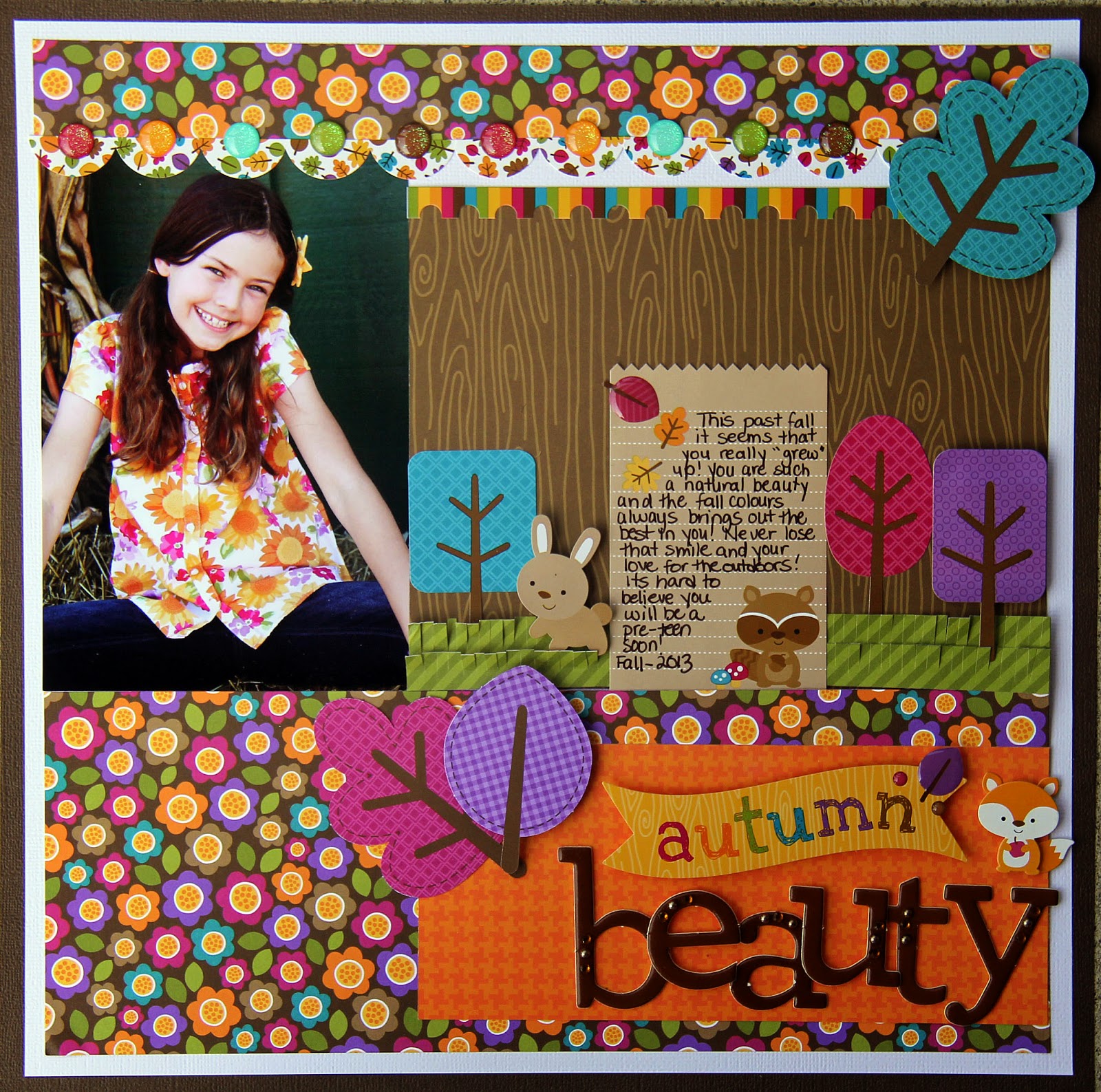 Doodlebug Design Inc Blog: Friendly Forest: Colorful Fall Layout Duo