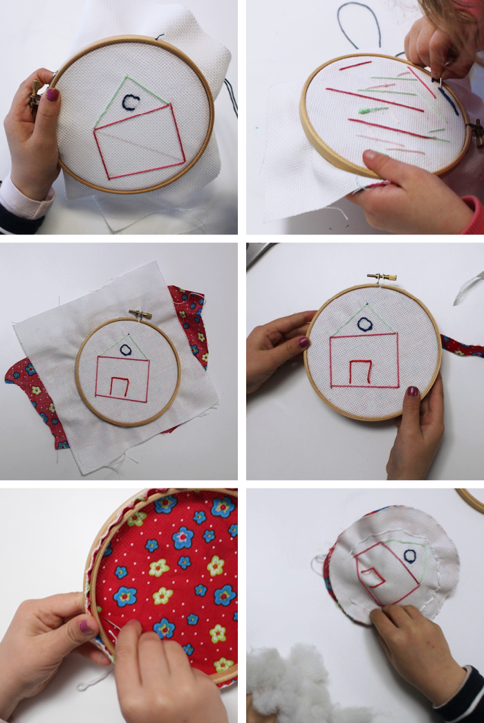 coser con niños diy cojín coser con niños diy cojín