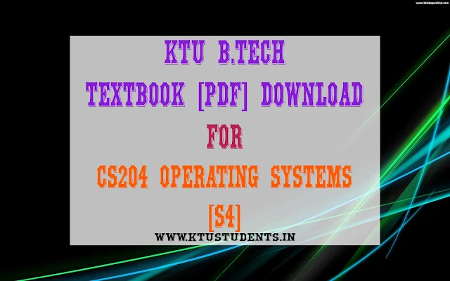 ktu cs204 os pdf textbook download free