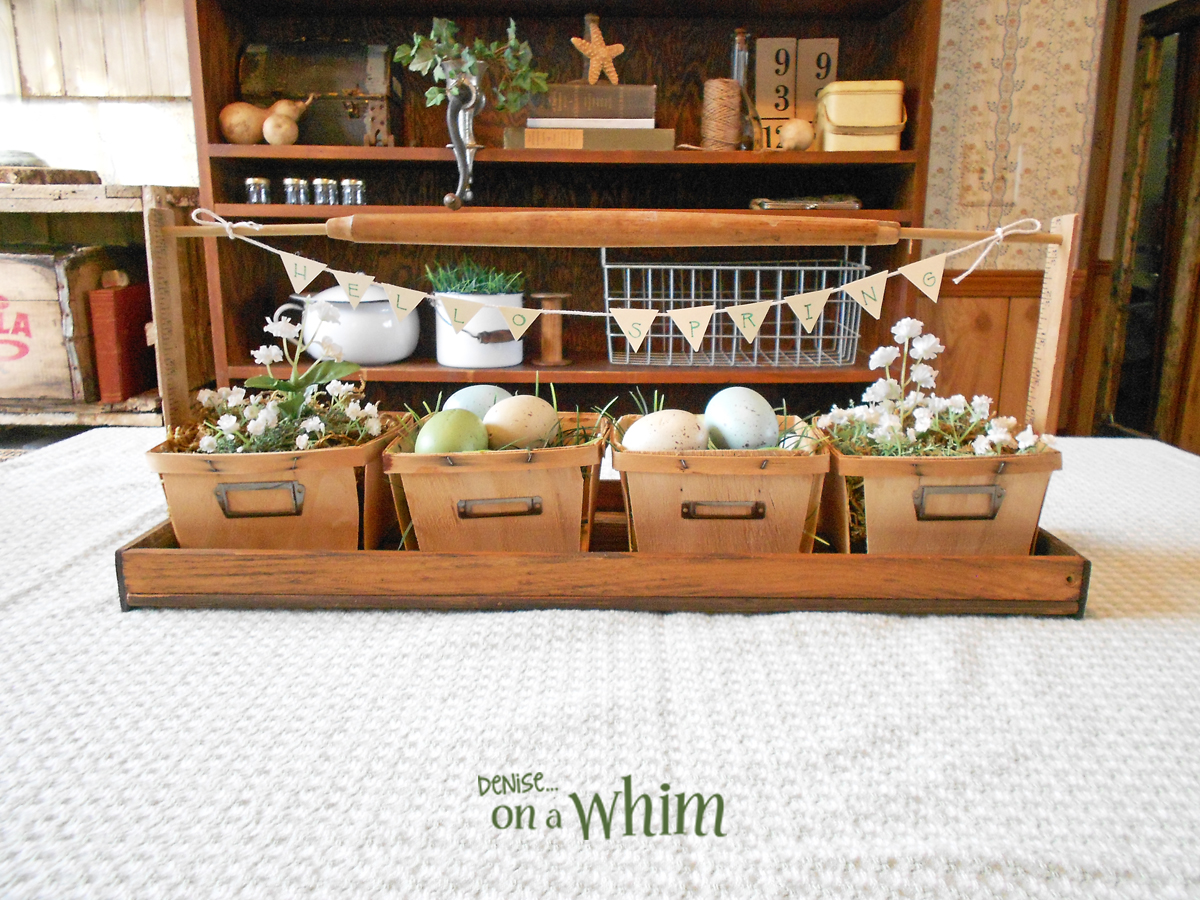 denise...on a whim DIY Berry Basket Tote and DIY My Spring Home and Garden Blog Hop