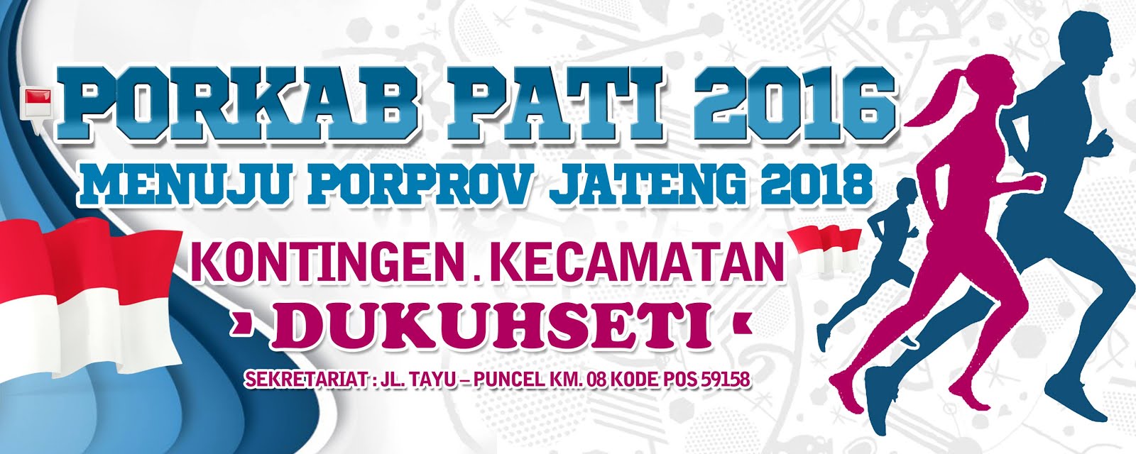 Contoh Banner Untuk Pekan Olahraga Kabupaten (PORKAB) Design Banner Pamflete