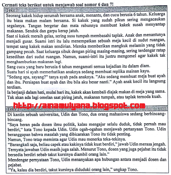 Contoh Contoh Soal Un Bahasa Indonesia Kelas 9
