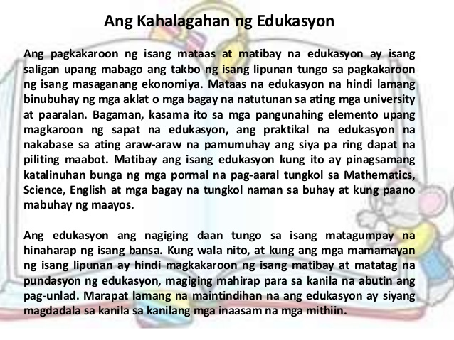 Kahalagahan Ng Edukasyon Philippin News Collections