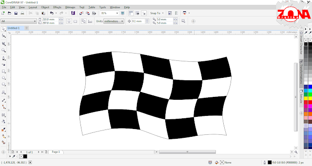 Cara Membuat Bendera Racing dengan Corel Draw X7 Cara Membuat Bendera Racing dengan Corel Draw X7